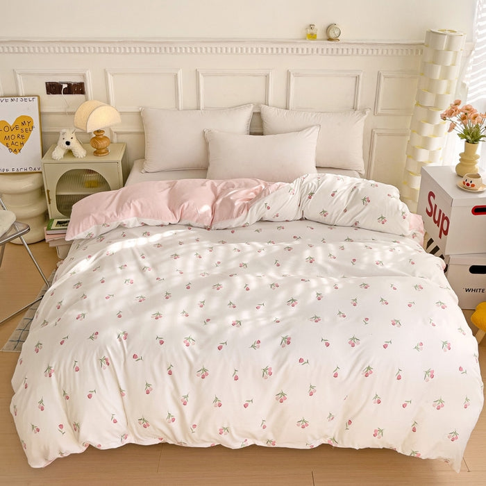 Chambre et lit avec paure de lit tulipe