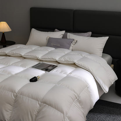 elegant chambre avec lit avec couette 240x260 blanc