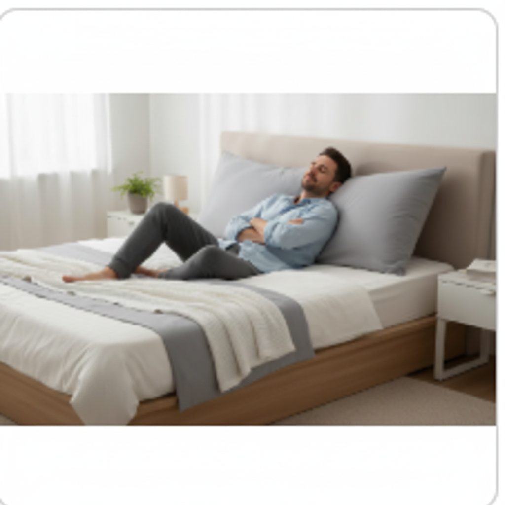 homme dormant avec taie d'oreiller 2 pieces gris